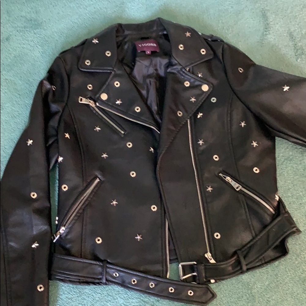 Faux leather jacket